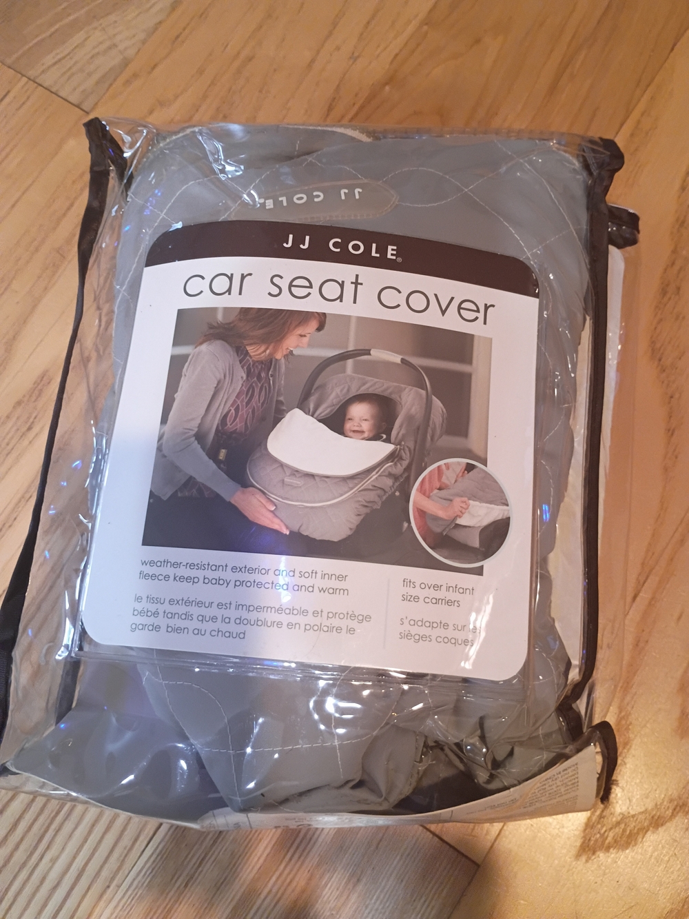 JJ Cole Gray Car Seat Cover